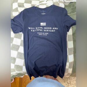 Charlie. Kirk Navy Graphic T-Shirt